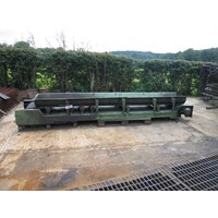 Rubberbelt conveyor, flat, 3550 mm x 560 mm